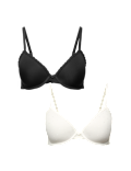 2 Pack Wired Demi Cup Bras (A-E)
