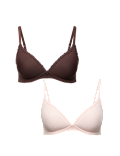 2 Pack Non Wired Plunge Bras (A-E)