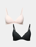 2 Pack Non Wired Plunge Bras (A-E)