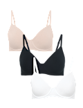 3 Pack Cotton Rich Wired Full Cup Bras (A-E)