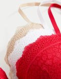 3pk Lace & Mesh Wired Balcony Bras