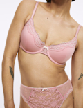 Jasmine Lace Wired Demi Cup Bra A-E