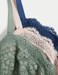 3pk Lace & Mesh Wired Balcony Bras A-E