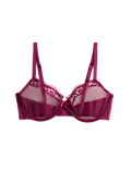 Jasmine Lace Sheer Wired Demi Cup Bra A-E