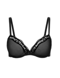 Jasmine Lace Sheer Wired Demi Cup Bra (A-E)