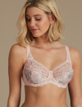 Floral Lace Non-Padded Full Cup Bra