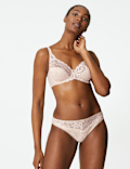 Jacquard & Lace Non-Padded Full Cup Bra A-D