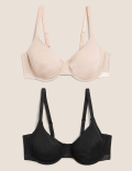 2pk Non-Padded Full Cup Bras A-E