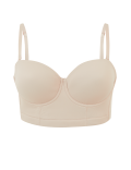 Longline Low Back Padded Strapless Bra A-DD