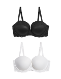 2pk Wired Multiway Push Up Bras A-E