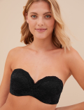 Louisa All Over Lace Wired Bandeau Bra A-E