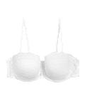 Lace Padded Bandeau Strapless Bra A-E