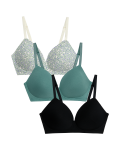 3pk Cotton Rich Non Wired T-Shirt Bras (A-E)