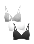 3pk Non Wired Full Cup T-Shirt Bras A-E
