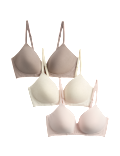 3pk Non Wired T-Shirt Bras A-E