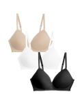 3pk Non Wired T-Shirt Bras A-E