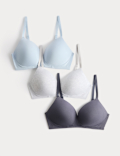 3pk Non Wired T-Shirt Bras A-E