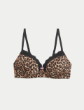 Lace Trim Non-Wired T-Shirt Bra (A-E)
