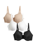 3pk Wired Full Cup Bras F-H