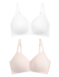 2pk Cotton Padded Full Cup Bras