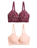 2pk Full Cup Non-Wired Padded Bras