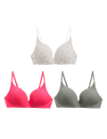 3pk Cotton Rich Non Wired T-Shirt Bras