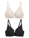 2pk Cotton Lounge T-Shirt Bras A-E