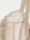 Daisy Embroidery Wired Plunge Bra F-H