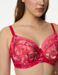 Printed Mesh Wired Extra Support Bra F-J