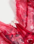 Printed Mesh Wired Extra Support Bra F-J