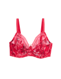 Printed Mesh Wired Extra Support Bra F-J