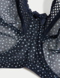 Printed Mesh Wired Extra Support Bra F-J