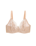 Printed Mesh Wired Extra Support Bra F-J