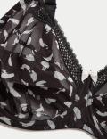 Printed Mesh Wired Extra Support Bra F-J