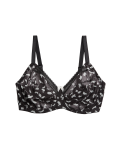 Printed Mesh Wired Extra Support Bra F-J