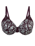 Leaf Print Non-Padded Minimiser Bra C-G