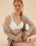 Cotton & Lace Wired Minimiser Bra C-F