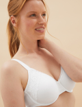 Cotton & Lace Wired Minimiser Bra C-F