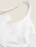 Cotton & Lace Wired Minimiser Bra C-F