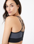 Medium Impact Strappy Back Padded Sports Bra