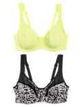 2pk High Impact Underwired Sports Bras A-H