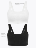 2pk Ultimate Support Non-Wired Sports Bras A-H