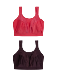2pk Ultimate Support Non Wired Sports Bras