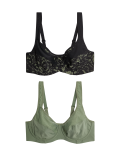 2pk Ultimate Support Wired Sports Bras A-E