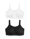 2pk Ultimate Support Non Wired Sports Bras (A-H)