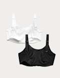 2pk Ultimate Support Non Wired Sports Bras (A-H)