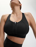 Ultimate Support Zip Front Sports  Bra F-H