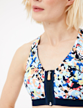 Extra High Impact Zip Front Sports Bra A-H