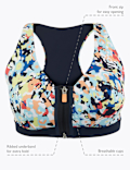 Extra High Impact Zip Front Sports Bra A-H