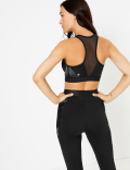 Extra High Impact Mesh Panel Sports Bra A-G
